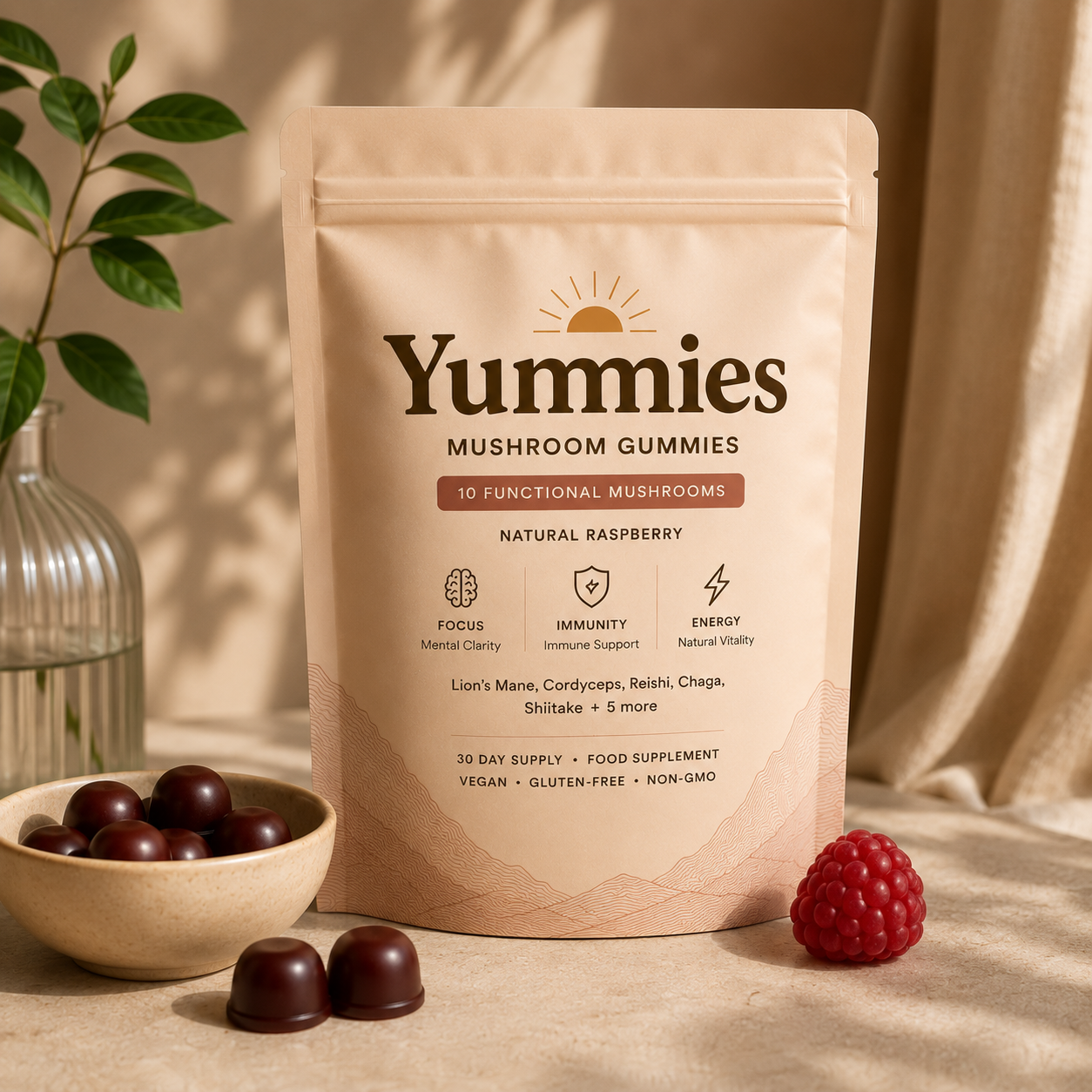 Yummies Mushroom Gummies packaging